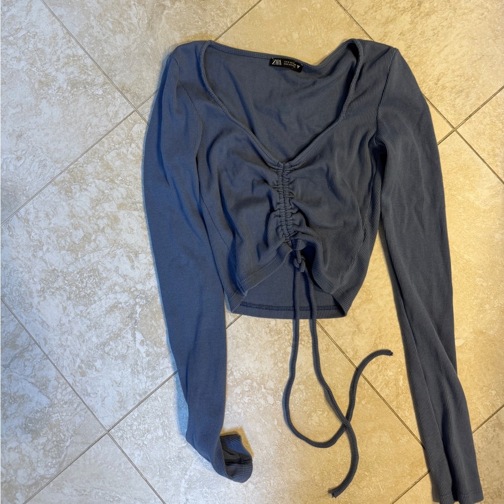 Zara blue top